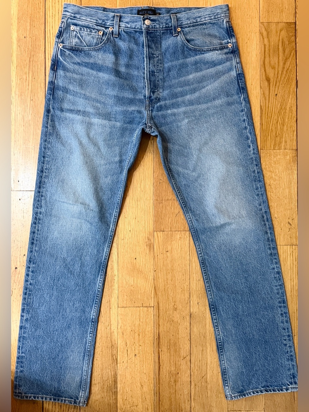 ALEM MILL AM ORIGINAL 5 Pocket Blue Jeans Denim Sz 36 $225 Great Fades RRL